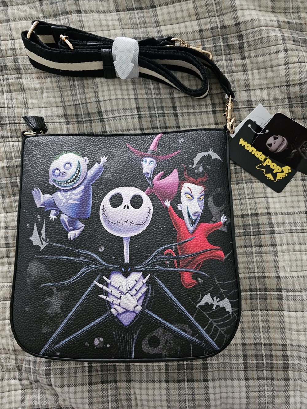 The Nightmare Before Christmas Character Black Crossbody Bag